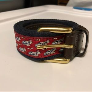 Vineyard Vines Boat with American Flag Belt